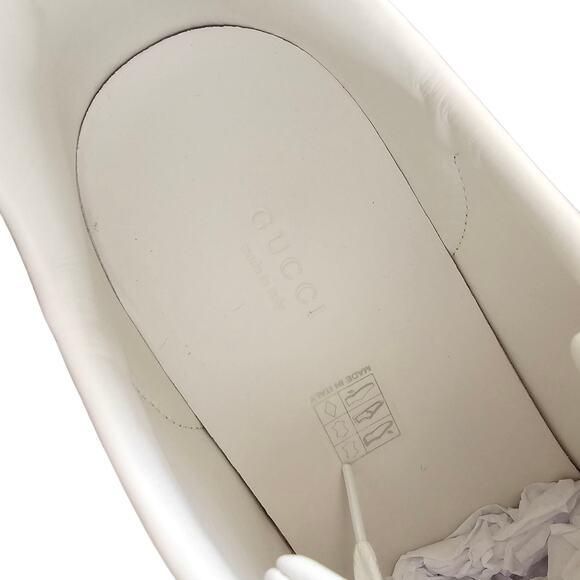 Gucci Ace Web Stripe Low Top Sneaker White Leather Green Red Size 40.5 US 10.5 - Picture 10 of 11